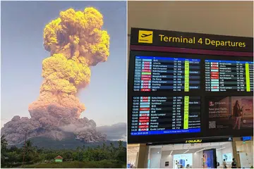 SIA, penerbangan, Indonesia, bali, gunung berapi, meletus