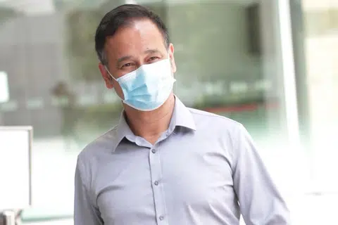 DIHUKUM: Pelakon Gurmit Singh memecut laju keretanya di Woodlands Avenue 12, semasa anak lelakinya berada dalam kereta itu, pada 12 April lalu. - Foto BH oleh TIMOTHY DAVID