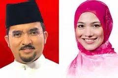 KETUA BARU: Datuk Dr. Asyraf Wajdi Dusuki (kiri sekali) dan Datuk Zahida Zarik Khan secara rasmi diumumkan sebagai Ketua Pemuda dan Ketua Puteri UMNO yang baharu bagi sesi 2018 - 2021. - Foto UTUSAN ONLINE