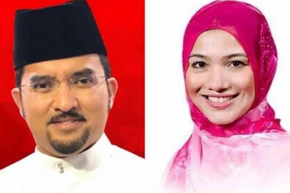 KETUA BARU: Datuk Dr. Asyraf Wajdi Dusuki (kiri sekali) dan Datuk Zahida Zarik Khan secara rasmi diumumkan sebagai Ketua Pemuda dan Ketua Puteri UMNO yang baharu bagi sesi 2018 - 2021. - Foto UTUSAN ONLINE