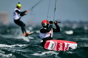 Peluncur lelayang Singapura, Maximilian Maeder  merangkul pingat emas dalam Kejohanan Formula Lelayang Eropah 2024 di Mar Menor, Sepanyol, pada 24 Mac.