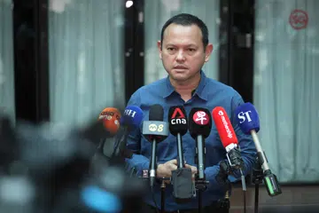 Pemangku Menteri Bertanggungjawab bagi Ehwal Masyarakat Islam, Encik Zaqy Mohamad, bercakap dengan media pada 20 Julai di Kementerian Penerangan dan Pembangunan Digital (MDDI).