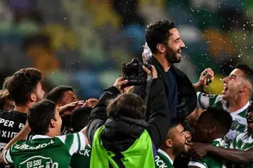 Ruben Amorim memimpin Sporting Lisbon menjuarai Piala Liga Portugal pada 2021 dan 2024.