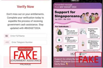 Mangsa akan diminta untuk mengisi nama serta nombor telefon akaun Telegram mereka, kononnya untuk mengesahkan kelayakan mereka bagi bayaran bantuan pemerintah itu.