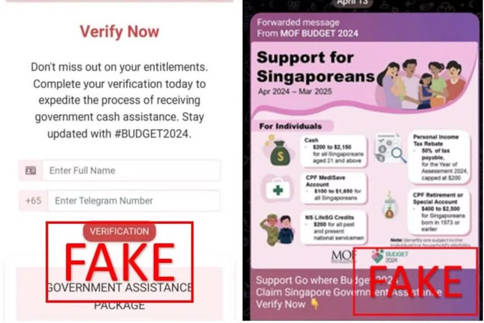 Mangsa akan diminta untuk mengisi nama serta nombor telefon akaun Telegram mereka, kononnya untuk mengesahkan kelayakan mereka bagi bayaran bantuan pemerintah itu.