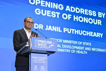 Menteri Negara Kanan (Penerangan dan Pembangunan Digital merangkap Kesihatan), Dr Janil Puthucheary, di Persidangan Precise-IHCC di Hotel One Farrer pada 21 Ogos.