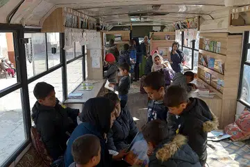 Perpustakaan bergerak tiba di Kabul