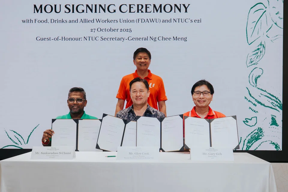MOU, Mandai Rainforest Resortm, e2i, FDAWU, NTUC
