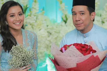 TEMAN BERBICARA, RAKAN NIAGA: Sufi Rashid bersyukur mampu memperkukuh kerjaya seninya dan meneroka bidang perniagaan dengan doa dan dorongan tunangnya, Nurulain Md Yusof. - Foto AQO IMRAN (7PIXELSTUDIO)