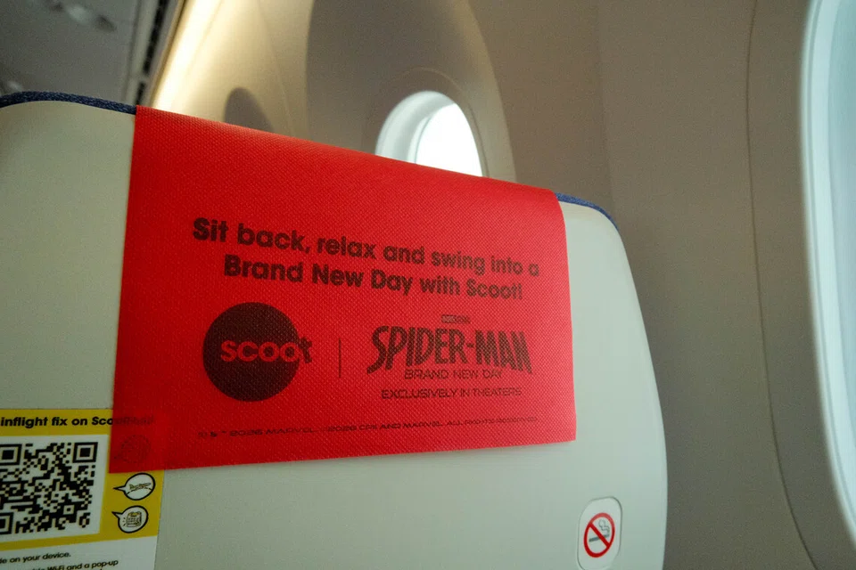 Penerbangan istimewa Scoot bertemakan Spider-Man.