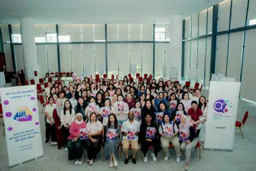 Anggota Parlimen (AP) GRC West Coast-Jurong West, Dr Hamid Razak (tengah), hadir bagi pelancaran program perintis baharu yang dinamakan ‘EmpowerHer’ di Institut Pendidikan Teknikal (ITE) Kolej Barat pada 30 Ogos.