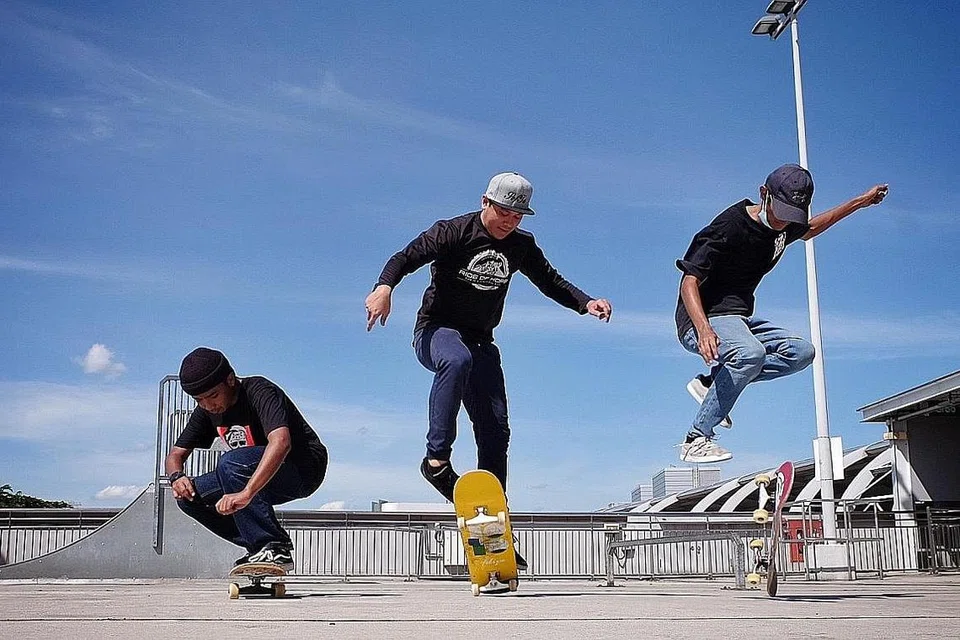 Taman meluncur Stadium Skatepark. - Foto BH oleh KHALID BABA