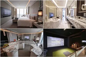 TINGKAT TAWARAN MEWAH: Beberapa ciri ‘suite’ presiden di Marina Bay Sands (MBS).