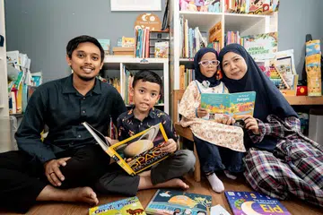buku cerita kanak-kanak, tabiat membaca, perpustakaan rumah