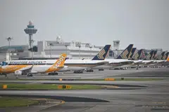 Taufan Bavi, penerbangan terjejas, Singapore Airlines