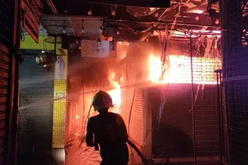 Thailand, Bangkok, Chatuchak Market, fire, short circuit, litar pintas