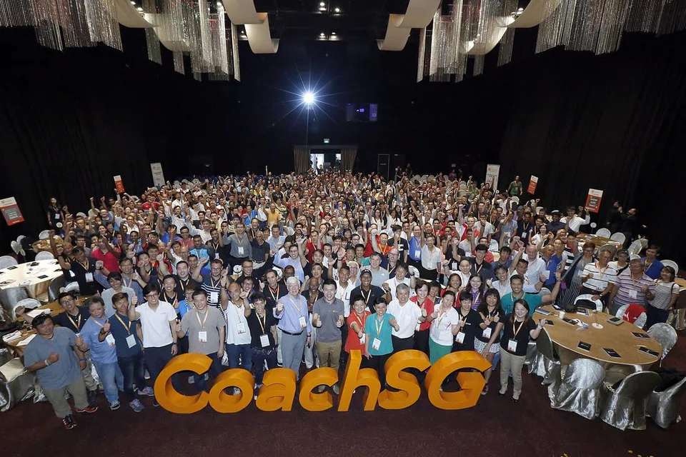 PROGRAM UNTUK JURULATIH: CoachSG, satu usaha bertujuan membantu jurulatih sukan setempat meningkatkan keupayaan mereka dan membantu dengan pembangunan profesional mereka, dilancarkan di Persidangan CoachSG yang diadakan buat kali pertama semalam.- Foto SPORT SINGAPORE