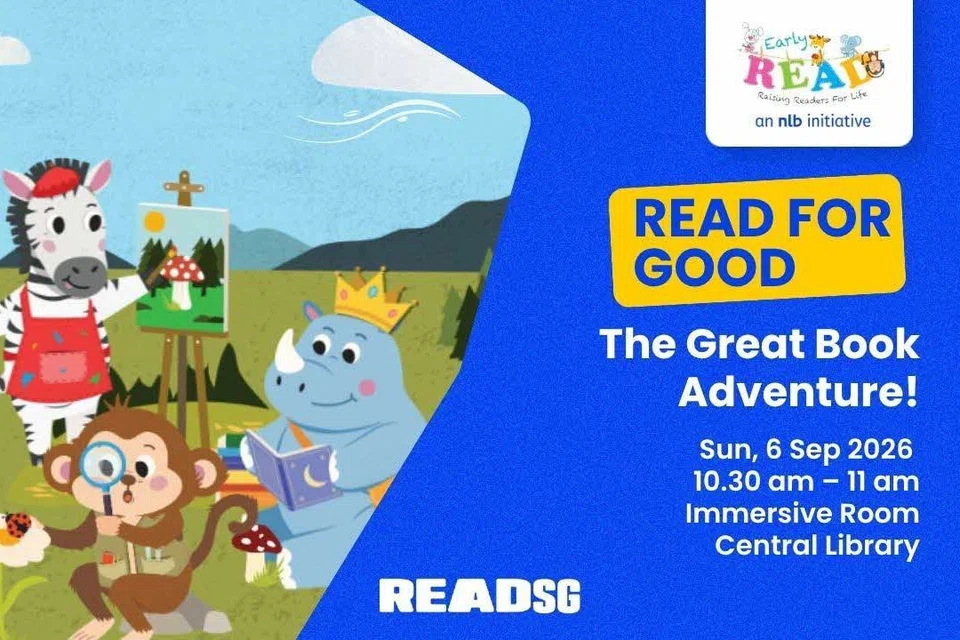 Sesi bercerita ‘The Great Book Adventure!’ akan diadakan pada 6 September dari 10.30 pagi hingga 11 pagi.