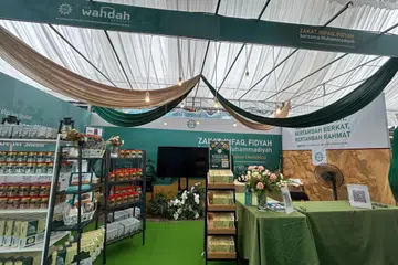 Reruai Persatuan Muhammadiyah di Bazar Geylang Serai menerima zakat harta, infak, fidyah dan sumbangan untuk Projek Wahdah. 