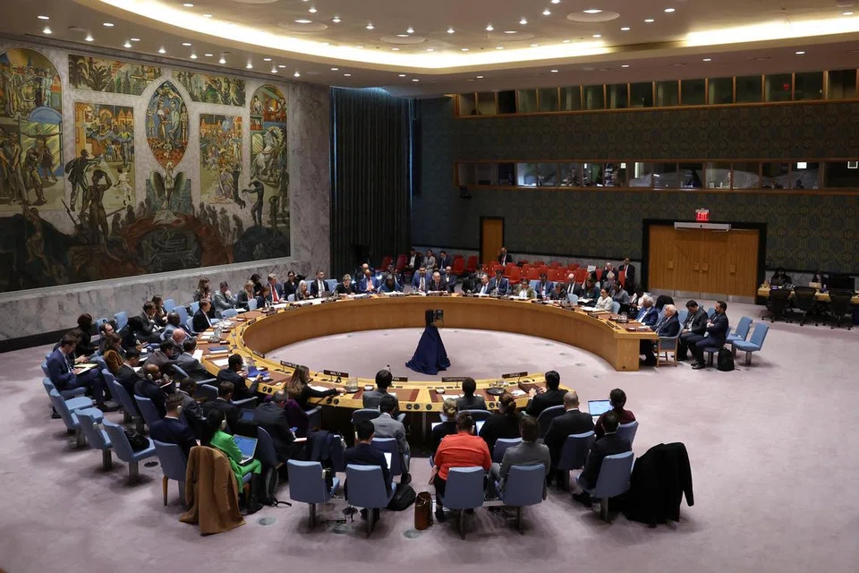 Majlis Keselamatan Pertubuhan Bangsa-Bangsa Bersatu mengadakan mesyuarat mengenai situasi di Gaza, di ibu pejabat badan dunia itu di New York City, Amerika Syarikat, pada 16 Oktober.