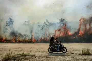 jerebu, riau, titik panas