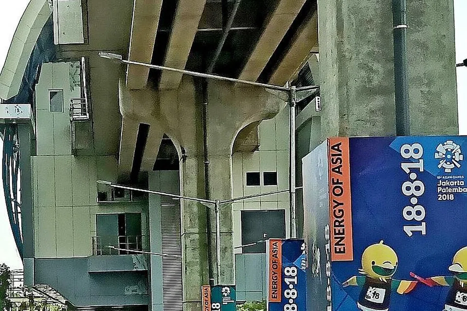 SIAP MENYAMBUT SUKAN TERBESAR SELEPAS OLIMPIK: Laluan LRT telah pun siap dan diuji cuba untuk melancarkan perjalanan warga Palembang dan para tamu Sukan Asia. - Foto SAINI SALLEH 