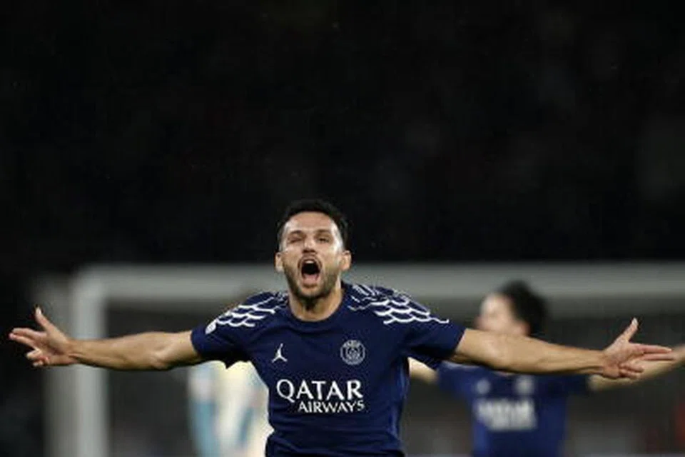 Goncalo Ramos meraikan kejayaan PSG selaps perlawanan bola sepak menentang Manchester City.
