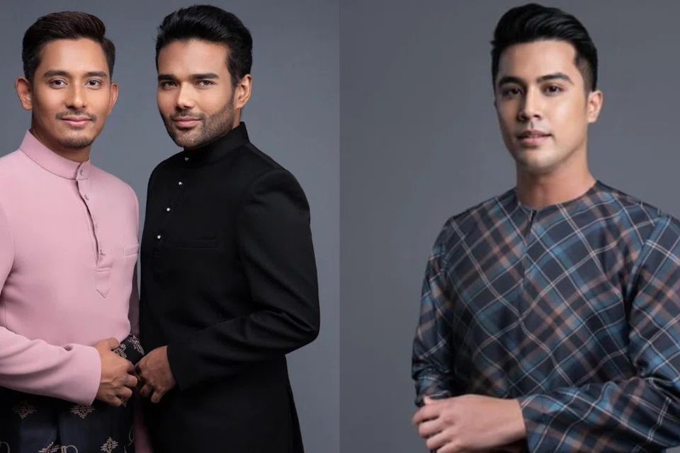 Usahawan fesyen, (dari kiri) Ruzaini Jamil dan Rizman Nordin, enggan mencampuri urusan peribadi membabitkan artis kontroversi, Aliff Aziz (kanan), yang menjadi wajah ilham tetapi bukan artis utama dalam Koleksi Aidilfitri Rizman Ruzaini 2024.