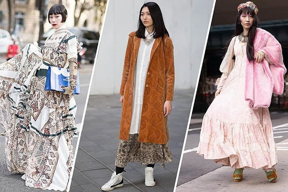PAKAIAN GADIS RIMBA: Fesyen 'Mori Girl' atau gadis 'rimba' yang selesa, labuh dan bercorak alam menjadi kegemaran ramai gadis Jepun. - Foto FASHION IN JAPAN ONLINE
