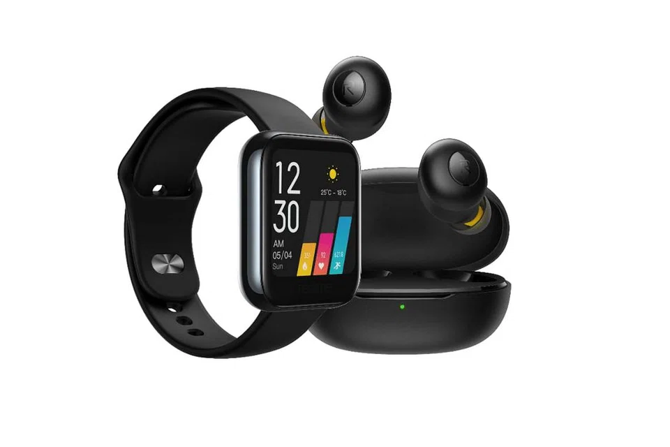 Jam bijak realme Watch, dan fon telinga realme Buds Q. - Foto realme