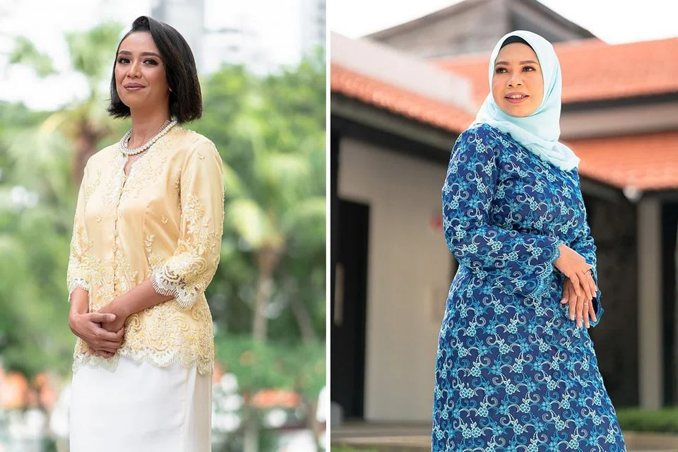 (Kiri) TAHUN 1990-an: Idola yang pengaruhi pakaian wanita Melayu ialah Princess Diana. Pakaian lebih 'simple', tidak terlalu berwarna garang dan banyak gunakan perhiasan. (Kanan) TAHUN 2000-an: Zaman milenial, meski potongan baju kurungnya bersifat moden tetapi motifnya asli. Ia bak satu "revival" atau mengimbas kembali fesyen lama. - Foto-foto BM oleh HASIF AZMI