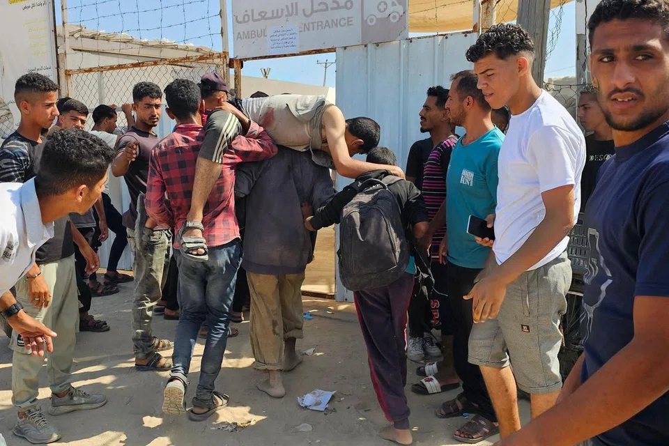 bantuan makanan, Rafah, Gaza, cedera