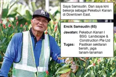 TAMBAH GAJI: Hasil PWM, gaji Encik Ssamsudin telah meningkat 30 peratus sejak mula bekerja sebagai pekebun pada 2012.
