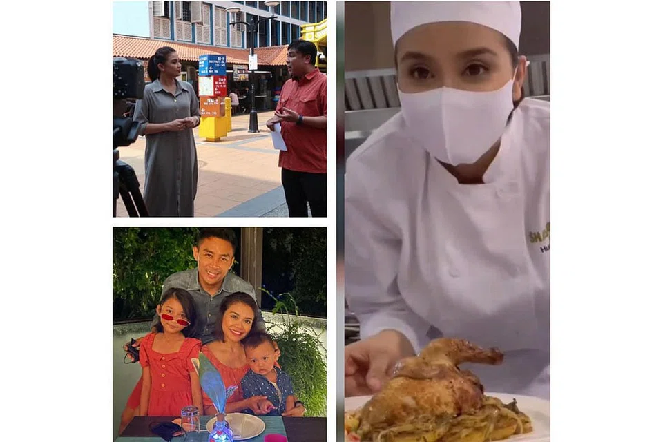 CEKAL HARUNGI AMANAH: Huda Ali mengimbangi tugas sebagai penerbit/pengacara kandungan digital, pengendali bersama bazar Kampong Glam, pembantu dapur di restoran Zen untuk program bekerja sambil belajar Shatec serta ibu dan isteri. - Foto INSTAGRAM HUDA ALI