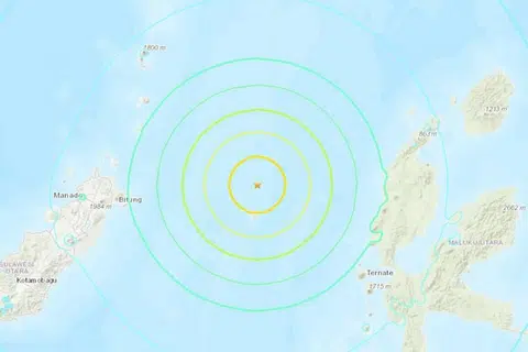 GEMPA BUMI: Gempa bumi sekuat 7.1 pada skala Richter melanda Maluku lewat pada 14 Nov.