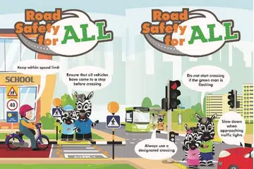 BERHATI-HATI DI JALAN RAYA: Bulan Keselamatan Jalan Raya Singapura (SRSM) dilancarkan secara dalam talian hari ini. Kempen selama sebulan ini dianjurkan oleh Majlis Keselamatan Jalan Raya Singapura (SRSC) dan Polis Trafik (TP). 