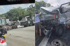 Kemalangan melibatkan beberapa kenderaan itu berlaku di Ekspreswe Seletar (SLE) menuju ke Ekspreswe Bukit Timah (BKE), selepas susur keluar Upper Thomson Road.