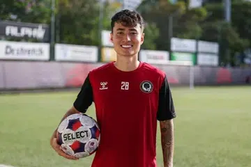 Pemain tengah Tanjong Pagar United, Emilio Estevez Tsai, menjaringkan gol pertamanya menentang BG Tampines Rovers pada 31 Januari.