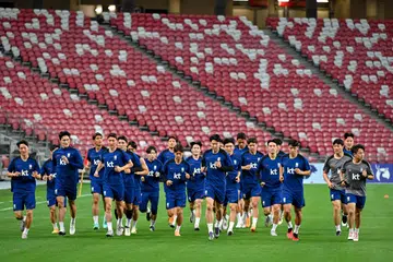 Pasukan Korea Selatan mulakan latihan di Stadium Negara sebagai persiapan menghadapi Singapura pada Khamis, 6 Jun. 