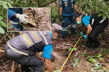 Rangka wanita yang ditemui penduduk ketika sedang mencari cendawan dalam hutan. 