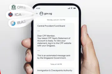Bermula 1 Julai 2024, agensi pemerintah hanya akan menggunakan ID Penghantar gov.sg untuk mengirimkan SMS.