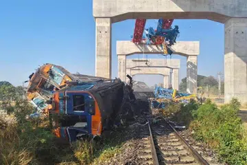 Thailand, crane, train