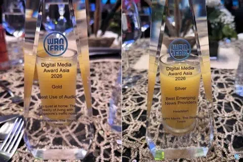 The Straits Times memenangi dua anugerah bagi Penggunaan Audio Terbaik dan Penyedia Berita Baru Muncul Terbaik.