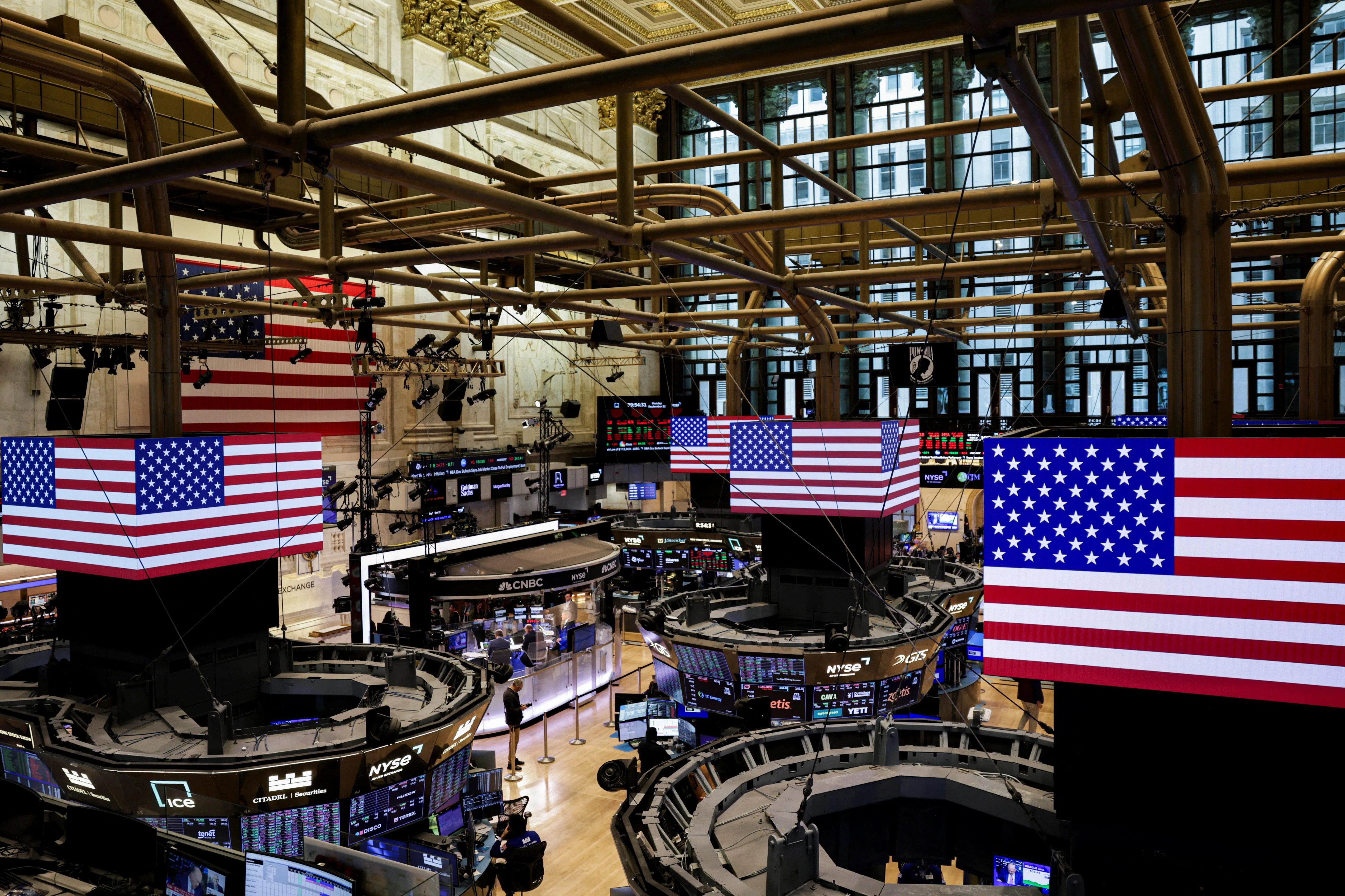 The Dow Jones Industrial Average fell 89.9 points, or 0.20%, at the open to 45,862.37.