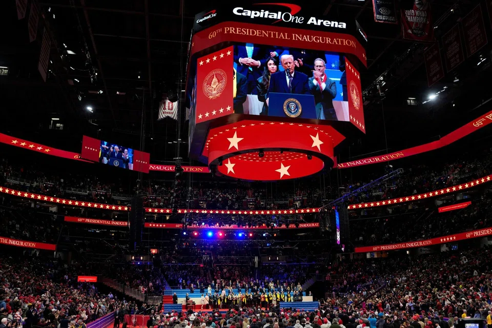 "I return to the presidency confident and optimistic that we are at the start of a thrilling new era of national success," says Donald Trump.