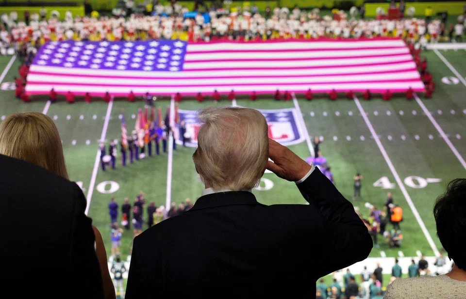 Donald Trump at the Super Bowl. Canadians are disgusted by the Trump administration and want their leaders to assert themselves, which Carney did.