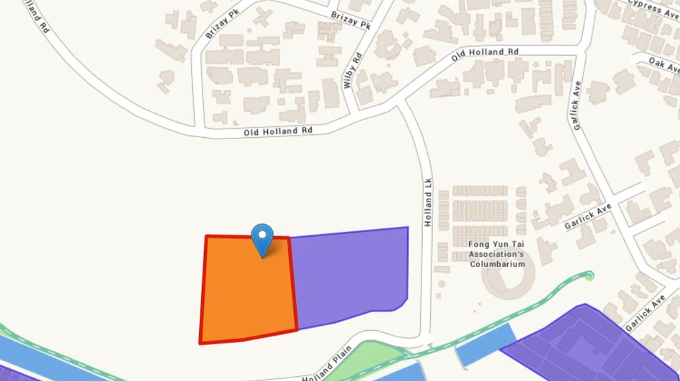 The Holland Plain state land site (in orange) is expected to house 280 new private homes.