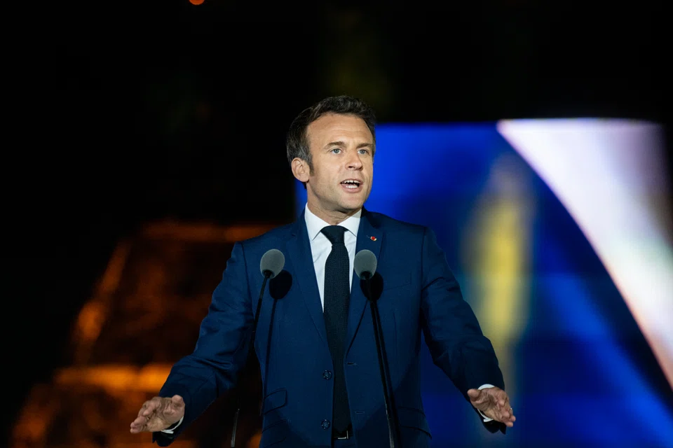 The failure of Macron’s Together bloc to win the 289 votes for a majority is a significant change from 2017 when the president’s group won around 350 of 577 seats.  Photographer: Benjamin Girette/Bloomberg