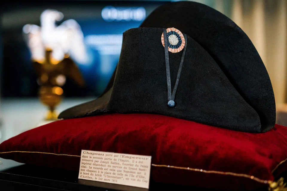 Napoleon's hat was sold for 1.932 million euros at auction on Nov 19, 2023. 