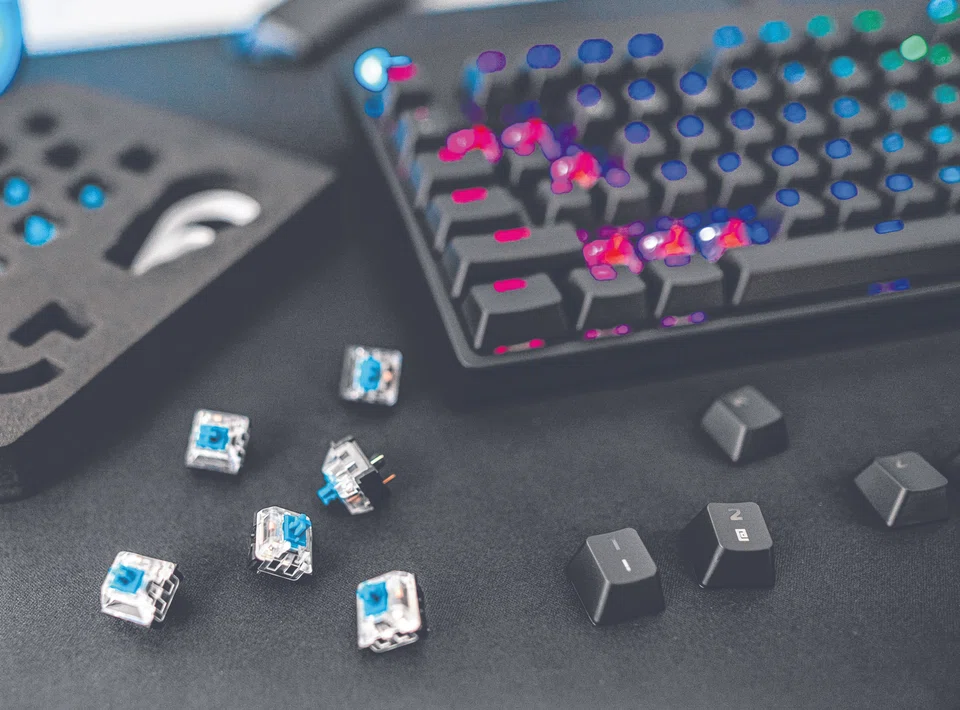 LOGITECH International reported a 20 per cent drop in sales for its fourth quarter on Tuesday (May 3), as the computer mice, webcam and keyboard maker lapped high comparables from a year earlier.